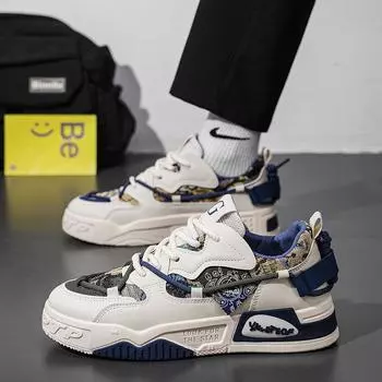 Internet celebrity popular men s shoes summer 2025 new versatile platform casual white shoes non-slip youth sports tide shoes 39