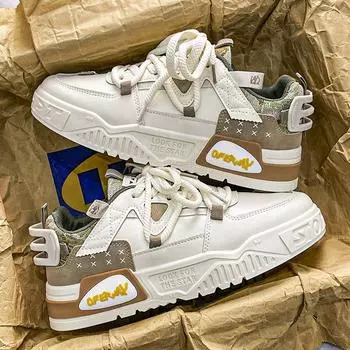 Internet celebrity popular men s shoes winter 2024 new versatile platform casual flat shoes non-slip youth sports tide shoes 39