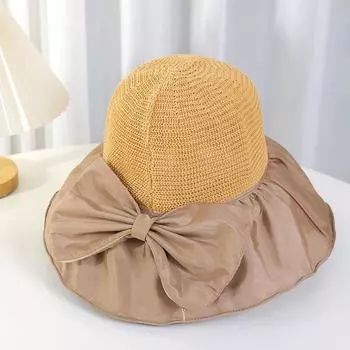Internet Celebrity Sun-Proof Bucket Hat Female Summer New Big Brim UV Protection Beach Hat Vinyl Fashion All-Match Hat Black Dome-XMZ041 khakis All yards