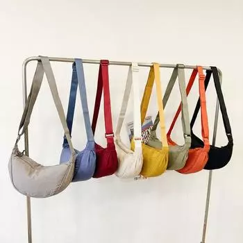 Интернет-знаменитость у вас дома с такой же простой и легкой женской сумкой-мессенджером, летняя новая нейлоновая сумка-пельмень, модная сумка через плечо One Size жёлтый