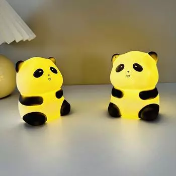 Интернет красная панда ночник ночной рынок киоски виниловый свет креативный подарок на день рождения лечение милый декомпрессионный ночник WHITE&0-5W теплый белый