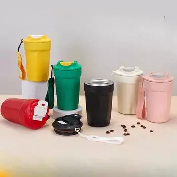 Интернет-кружка для кофе знаменитостей, кружка из нержавеющей стали 316, ценная подарочная чашка, удобный простой стиль на открытом воздухе. 480ml розовый