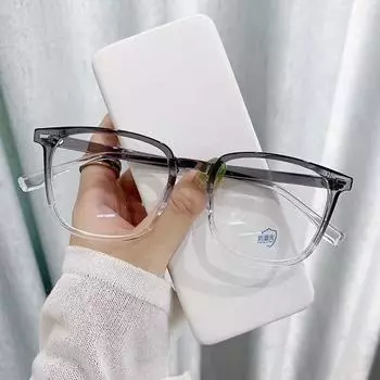 Интернет-знаменитость без макияжа, большая оправа, большое лицо, маленькая оправа для очков, мужские очки для близорукости, женские очки с защитой от синего света, меняющие цвет -100