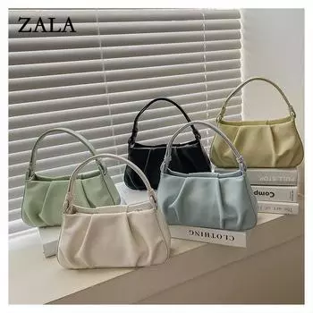 Интернет-знаменитость иностранного стиля ручная плиссированная сумка-облако женская сумка, летняя новая модная модель одно плечо подмышкой женская сумка белый