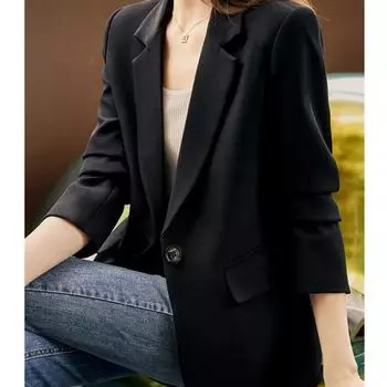 Интернет знаменитость маленький блейзер женский весна осень и зима повседневный тонкий тонкий маленький студент темперамент профессиональная одежда S recommended weight [85-55kg]
