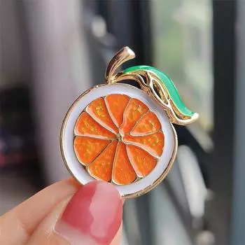 Интернет-знаменитость, модная личность, капающая лимонная брошь, брошь-фрукт из эмалевого сплава, брошь-корсаж с изображением мультфильма