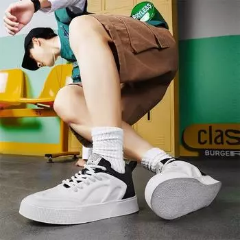 Интернет знаменитость популярная мужская обувь мода личность модный бренд низкие туфли на мягкой подошве мужская универсальная модная обувь студенческие белые туфли 39