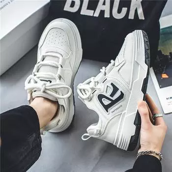 Интернет знаменитость популярная мужская обувь весна и осень европейская станция нишевый дизайн высокий смысл прилив бренд хулиган красивый повседневная доска обувь скат 39 белый