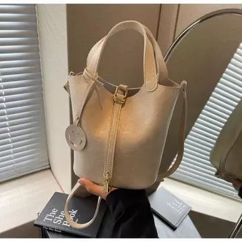 Интернет знаменитость популярная сумка женская 2024 новая модная осенняя сумка-мессенджер популярная сумка-ведро через плечо чёрный