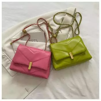 Интернет знаменитость старший чувство маленькая сумка женская 2024 новая модная текстура универсальная сумка-мессенджер лето ins иностранный стиль цепочка сумка синий