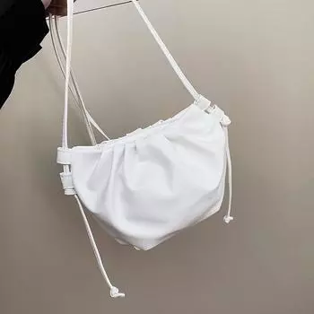 Интернет знаменитость сумка женская весна 2024 новая мода девушка облако сумка плиссированная сумка-пельмень клатч через плечо сумка белый