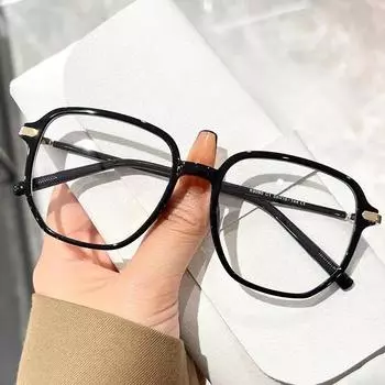 Интернет-знаменитость в одном стиле с лицом без макияжа, очки, чтобы сделать большое лицо, худые черные очки в оправе, женская