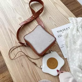 Интернет-знаменитость весна 2024 новая корейская версия женских сумок персонализированный креативный завтрак хлеб яйца модная сумка через плечо для матери