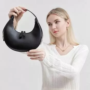 Интернет-знаменитости, элитные женские сумки-бродяги, модная сумка в форме полумесяца, женская сумка на слинге, новинка 2024 года, повседневная сумка на одно плечо, сумки для подмышек чёрный