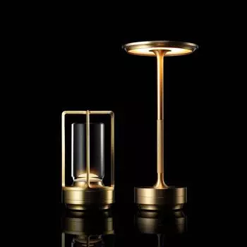 Интернет Знаменитости Бар Настольные лампы Спальня Зарядка Наружная Кемпинг Настольная лампа Атмосфера Лампа Ресторан Креативные Кемпинговые лампы золотой