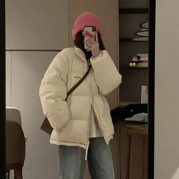 Интернет знаменитости хлопчатобумажная женская зимняя одежда новая куртка с хлопчатобумажной подкладкой для средней школы короткая одежда для хлеба S