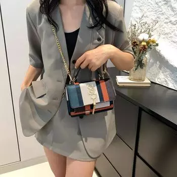 Интернет знаменитости мода маленькая сумка зима новый универсальный подмышки сумка на плечо ниша текстура сумка чёрный