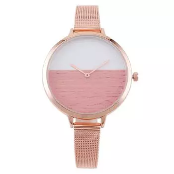 Интернет знаменитости мода Милан с сетчатым ремнем тонкий ремень большой циферблат женские часы женские кварцевые обработка на заказ