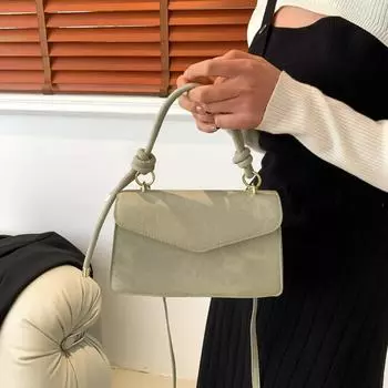 Интернет знаменитости мода простая личность маленькая сумка женская весна 2024 новый универсальный ins сумка через плечо маленькая квадратная сумка хаки
