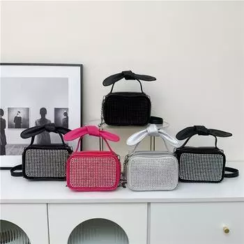 Интернет знаменитости мода темперамент узелковая сумка 2024 начало осени новый иностранный стиль сумка через плечо сумка для отдыха маленькая квадратная сумка серый