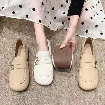 Интернет знаменитости обувь Doudou женская осень 2025 новые тонкие мокасины с двумя носками плоская подошва мягкая подошва легкие и удобные одинарные туфли взрыв 35