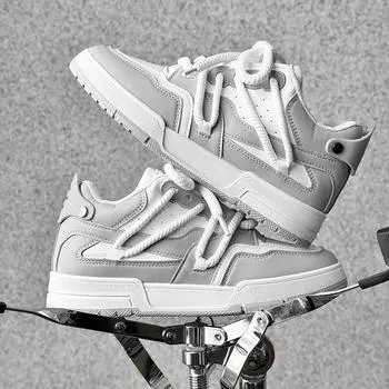 Интернет знаменитости обувь мужчины ins тренд ниша студенты американские низкие туфли для доски черно-белая панда спортивная повседневная обувь весна 39 чёрный