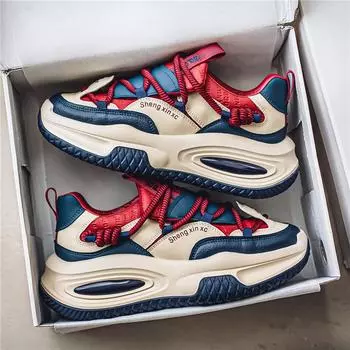 Интернет знаменитости популярная мужская обувь осень и зима 2024 новый тренд молодежный спорт досуг бег толстая подошва увеличивающая рост папы обувь 39