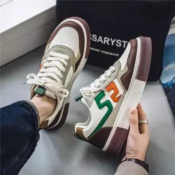 Интернет знаменитости популярная мужская обувь осенний дизайн чувство нишевая спортивная обувь для мальчиков корейская версия универсальная низкая повседневная обувь толстая подошва 39