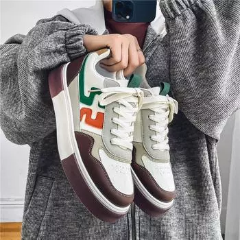 Интернет знаменитости популярная мужская обувь осенний дизайн чувство нишевая спортивная обувь для мальчиков корейская версия универсальная низкая повседневная обувь толстая подошва 39
