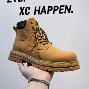 Интернет Знаменитости Повседневный Британский Стиль Универсальные Ботинки Мартина Модные Удобные Инструменты Мужская Обувь 6519-A 38