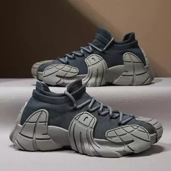 Интернет знаменитости прямая трансляция мухи тканые повседневные носки обувь мужская шнуровка осьминог спортивная обувь на открытом воздухе модная обувь пара меха обувь 35