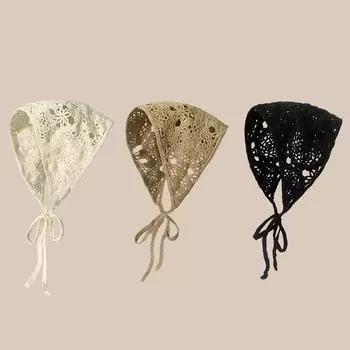 Интернет-знаменитости весной и летом путешествия ручной работы крючком треугольное полотенце женская милая вязаная шапка повязка на голову платок шляпа M56-58cm