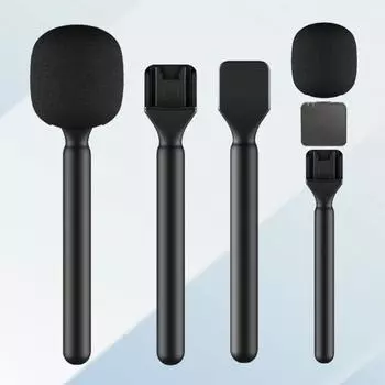 Interview Go Mic Handle Adopter Microphone Handheld Adapter Foam For Rode Wireless Go/GoII/DJI Mic/Relacart/Wireless Transmitter