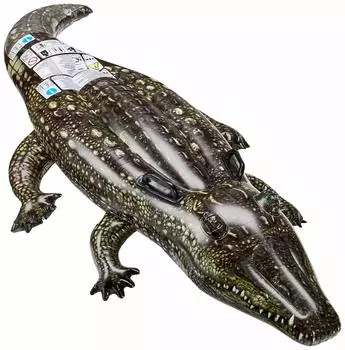 INTEX Float Real Alligator 170 x 86 см 57551 Японский надувной круг для катания [Подлинный продукт]