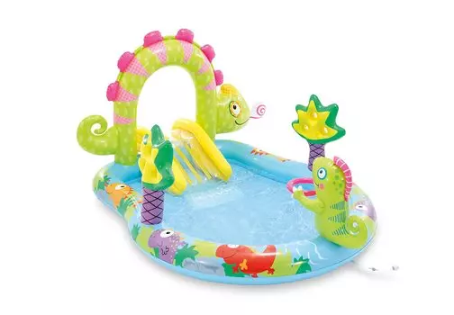 INTEX Large Pool Friendly Iguana Play Center 239 x 188 x 119cm Japanese 56129 [Official Product]