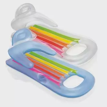 Intex Luxury надувное плавающее кресло для отдыха с подлокотниками и спинкой 160x85 cm