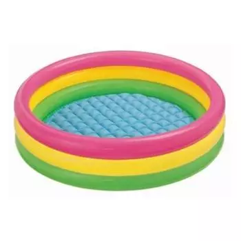 INTEX Sunset Glow Round Baby Ball Small Inflatable Pool for Home Suitable for Indoor and Outdoor Stylish Round Pool, Pool, Pool, Use, Use. Design.