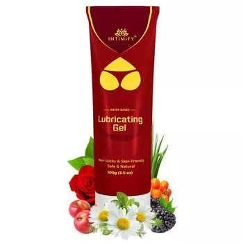 INTIMIFY Гель-смазка на водной основе | Смазка и массажный гель для мужчин | Нелипкий 100 г (Упаковка из 2 шт.)