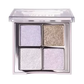 INTO U Eyeshadow Rotational Eyeshadow Palette 4 цвета Glossy Glitter Pearl S01 Swan Lake #AS •