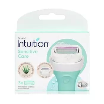 Intuition Sensitive Care Натуральные лезвия для бритвы с алоэ для женщин (3 упаковки)