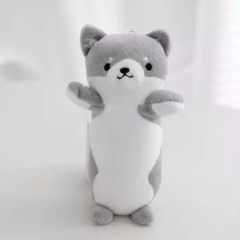 Ину Очаровательный Плюшевый Брелок Акита Креативная Новая Плюшевая Игрушка Игровой Автомат Животное Мягкое серый