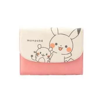 inujirushi honpo monpoke mother and child notebook case large capacity bellows multi case 18*23cm pink pikachu & dedenne