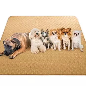 INULABO моющийся Pet Big Pee Pet моющийся и многоразовый Изменения в листе здоровья, размере, коврике, коврике, [Статус уведомления] (большой (1 лист), коричневый)