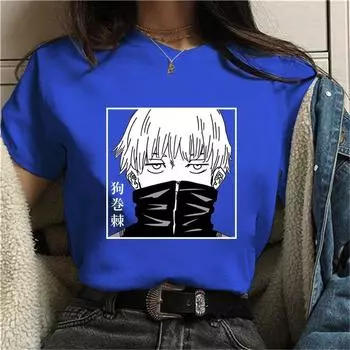 Inumaki Toge Графический принт Футболки для женщин Модная уличная одежда в стиле аниме Повседневные свободные футболки с круглым вырезом Harajuku S красный