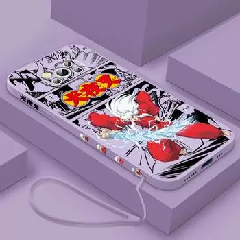 Inuyasha Anime For POCO M5S M4 M3 C55 C50 C40 C3 X5 X4 X3 X2 F5 F4 F3 Pro GT NFC Liquid Left Rope Phone Case Poco M5S