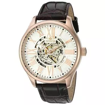 [Invicta] Часы 22569 Vintage Automatic 45 мм Корпус Коричневый Кожаный Ремешок Серебряный Циферблат 22569 Мужские Коричневый [Товар]