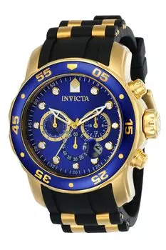 [Invicta] Часы Pro Diver Quartz 48 мм Корпус Золотой Черный Нержавеющая сталь Полиуретановый ремешок Синий циферблат 17882 Мужские [Товар]