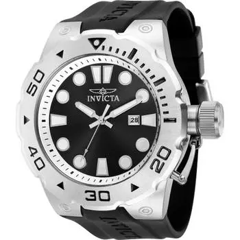 Invicta Pro Diver Силиконовые кварцевые мужские часы с черным циферблатом 36996 100M