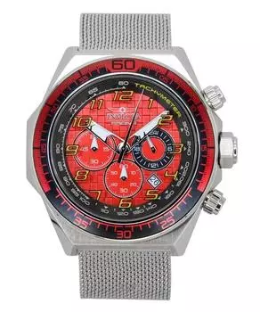 Invicta Racing Chronograph из нержавеющей стали с красным циферблатом, кварцевые мужские часы 47900 красный