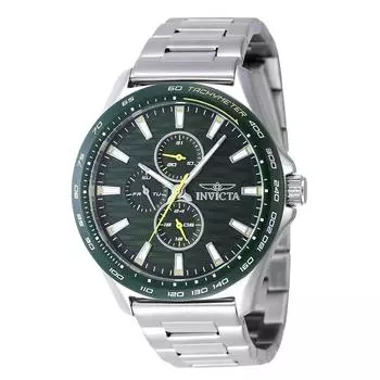 Invicta Racing Нержавеющая сталь Зеленый циферблат Кварцевые 47549 Мужские часы зелёный